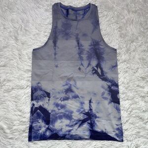 lululemon athletica Blue Tie-Dye Muscle Tee